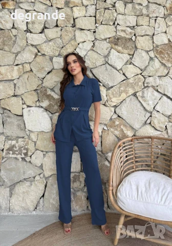 Дамски комплект от две части в Розово Синьо Сиво Светло Сиво , снимка 3 - Комплекти - 51128275