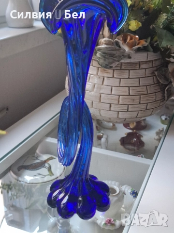 Елегантна винтидж ваза , снимка 5 - Вази - 51626919