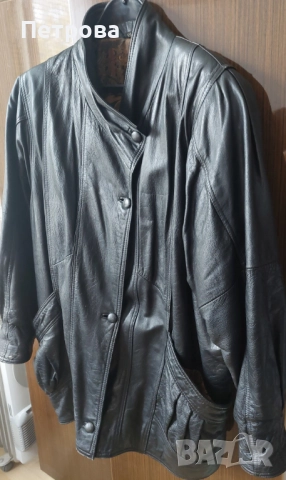 Кожено яке, черно, ново, снимка 2 - Якета - 52446142
