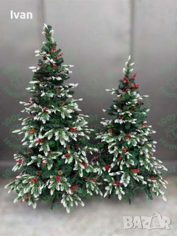 Коледна елха лукс Зелена 3D клонки 150см 180см 210см