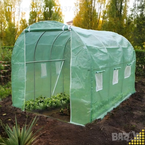 Резервно покривало за оранжерия 3x2x2м – Армирано UV , с цип и прозорци (без рамка), снимка 10 - Оранжерии - 53438916