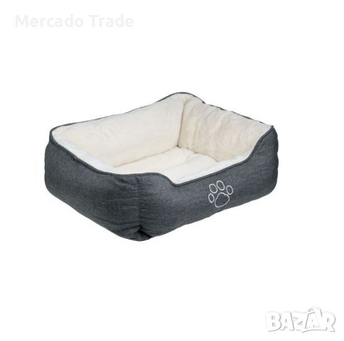 Легло Mercado Trade, За кучета, Правоъгълно, Сиво - Екрю, 65х53х24см