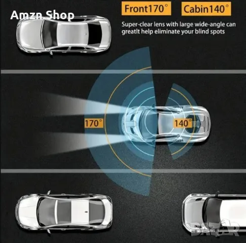 Видеорегистратор за автомобил с две камери G-Sensor Full HD, снимка 3 - Аксесоари и консумативи - 47884826