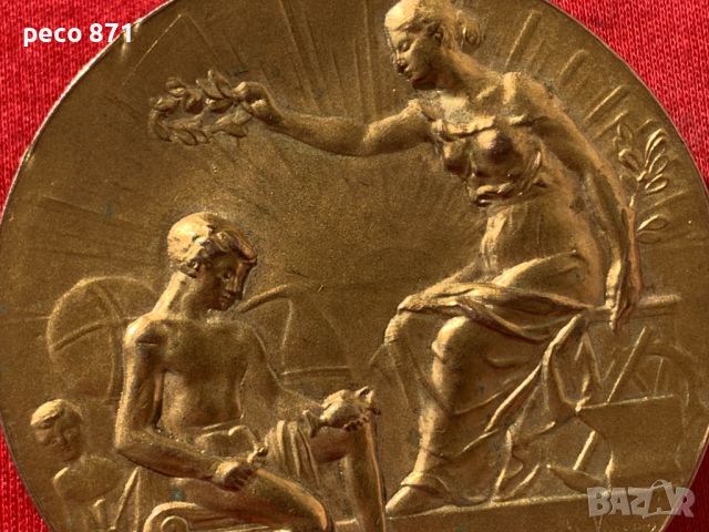 Медал Международно изложение Париж Франция 1910 г. ?, снимка 4 - Антикварни и старинни предмети - 45120380