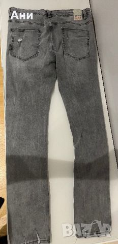 Мъжки дънки Cropp като нови, сиви, размер W34 L34 skinny, снимка 4 - Дънки - 46033391