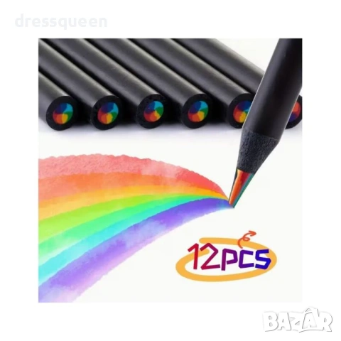 4810 12 магически молива с ефект на смяна на цвета в предпазна кутия, снимка 6 - Рисуване и оцветяване - 53713773