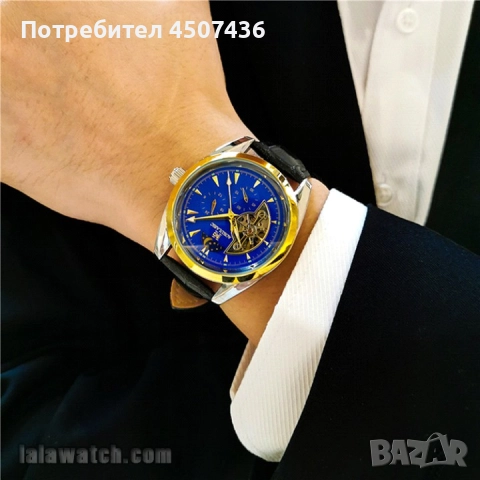 AOKULASIC Напълно автоматичен механичен часовник с турбийон и светещ механизъм, снимка 3 - Мъжки - 52802866