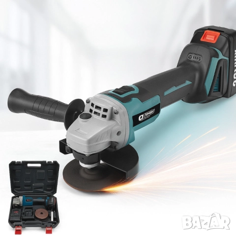 Акумулаторен безчетков ъглошлайф IF Tools AG03 – 36V, 2×4.0Ah батерии, комплект в куфар, снимка 3 - Друга електроника - 51852326