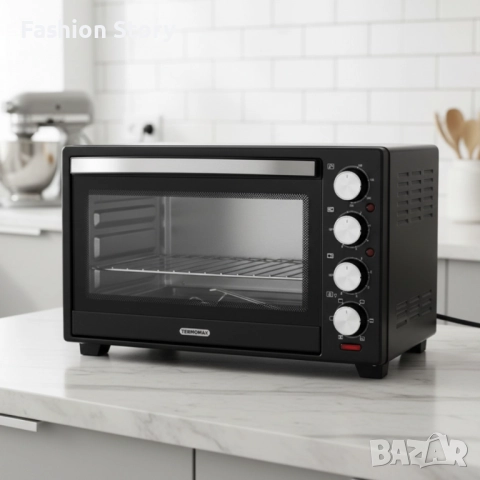 Компактна печка Termomax – фурна + два керамични котлона в едно, снимка 6 - Печки, фурни - 52497248