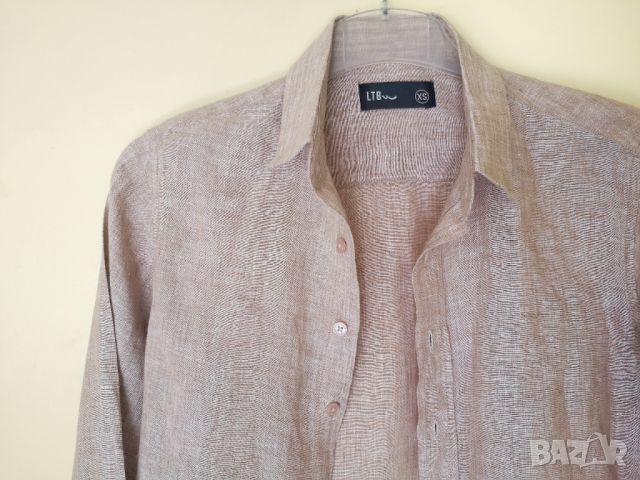 LTB 1948 Summer Shirt Long Sleeve / XS* / мъжка ленено памучна лятна риза / състояние: ново, снимка 14 - Тениски - 45189874