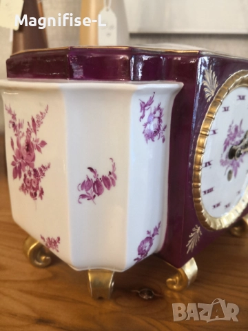 Каминен порцеланов часовник , снимка 5 - Антикварни и старинни предмети - 52438593