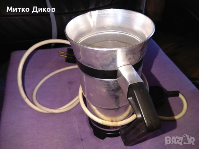 Електрически кафеник от соца на феромагнити Перник Н-205 мм фи 105мм 0.500мл нов, снимка 2 - Аксесоари за кухня - 45082206