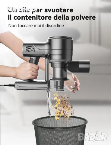 Вертикална прахосмукачка на ток 600W / 23kPa / 6 метра кабел, снимка 3 - Прахосмукачки - 49793910