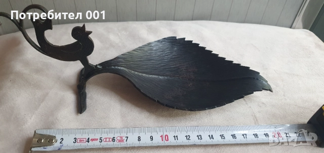 Хранилка/ поилка за птици, ковано желязо, снимка 3 - Антикварни и старинни предмети - 52974910