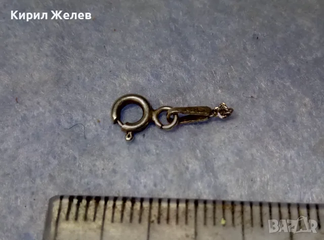 СТАРА СРЕБЪРНА ЗАКОПЧАЛКА СРЕБРО 925 ITALY КАРАБИНКА За КОЛИЕ ГРИВНА ВЕРИЖКА 49934, снимка 3 - Други - 49517742