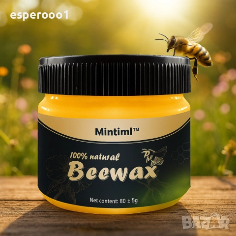 Вакса от пчелен восък за дърво 