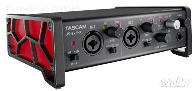 Tascam US-2x2HR USB аудио интерфейс, снимка 5 - Друга електроника - 49254551