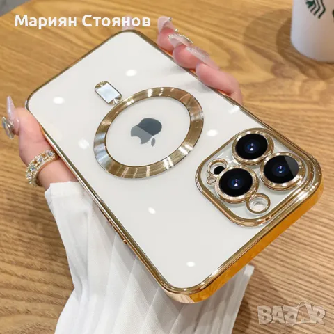 Magsafe кейс за Iphone Айфон Apple магнитен калъф луксозен прозрачен, снимка 11 - Калъфи, кейсове - 48456326