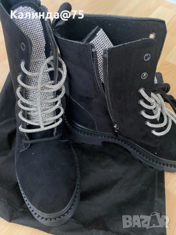 Нови велурени боти!, снимка 2 - Дамски боти - 52546711