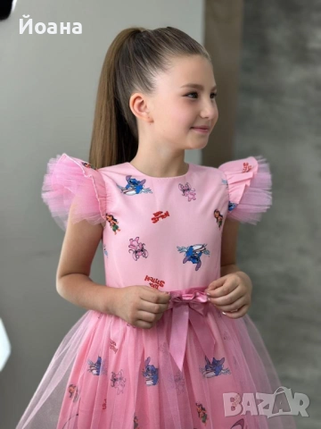 Официални детски рокли със Стич, снимка 3 - Детски рокли и поли - 51983647