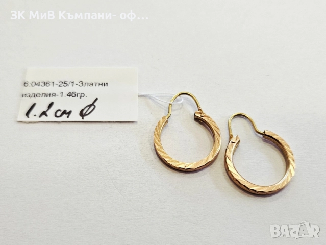 Златни обеци 1.46гр 04361-25