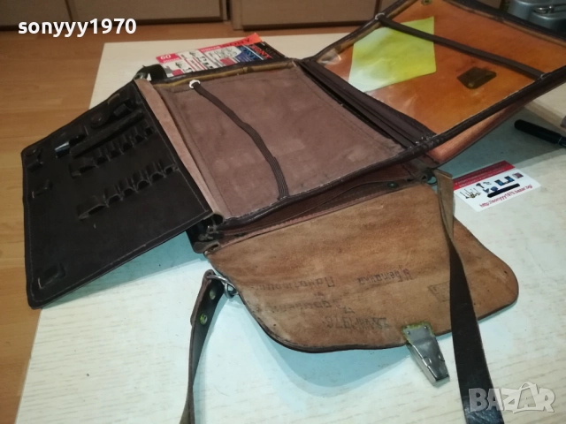 СТАРА КОЖЕНА ЧАНТА-РЕЛИКВА ОТ СОЦА 0709251047, снимка 14 - Антикварни и старинни предмети - 51630976