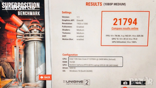 NVIDIA RTX 4070 8GB/Intel Core i7-13700HX/16GB RAM DDR5/1TB SSD/17.3 QHD 240hz/MSI Stealth 17 Studio, снимка 18 - Лаптопи за игри - 54089334