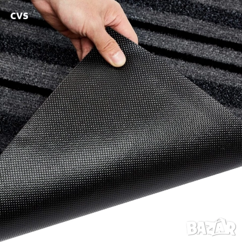 Изтривалка за врати AmazonBasics, 120 x 300 см, Против хлъзгане, Сива на ивици, снимка 5 - Изтривалки - 52658828