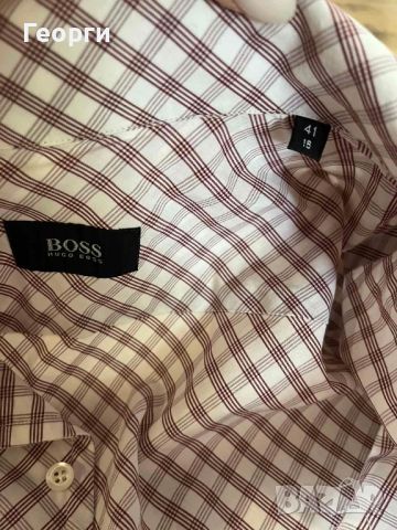 Мъжка риза с дълъг ръкав Hugo Boss, снимка 3 - Ризи - 45454471