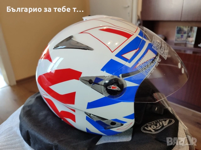 Мото каска Airoh JT Convert Blue Gloss XXL 63 см., снимка 5 - Аксесоари и консумативи - 53752280