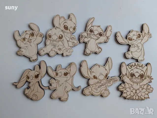 Дървени фигурки за оцветяване Блуи и Бинго, снимка 5 - Фигурки - 50400643