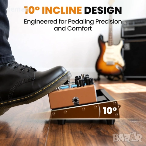 Преносим китарен педалборд CAHAYA, вградено захранване, кабели, калъф, снимка 7 - Китари - 53373328