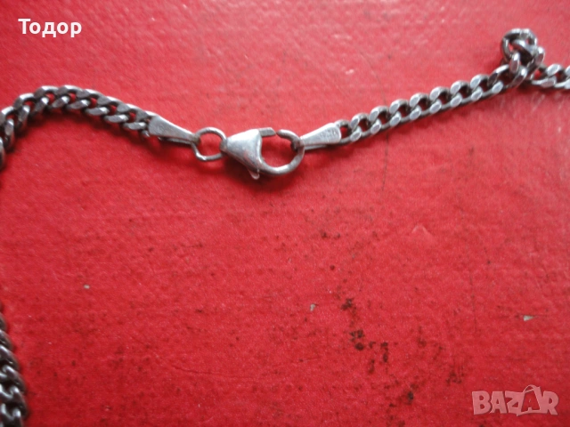 Сребърен синджир верижка 7, снимка 4 - Колиета, медальони, синджири - 53300142