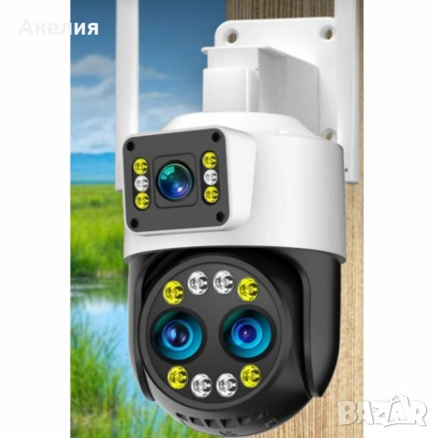 Високотехнологична външна камера за наблюдение с интелигентно нощно виждане и 360° , снимка 2 - Камери - 54003069