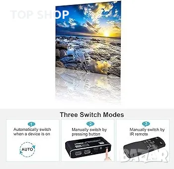 ElecHavk HDMI Switch Switche 4K HDMI превключвател слич, снимка 5 - Друга електроника - 48743770