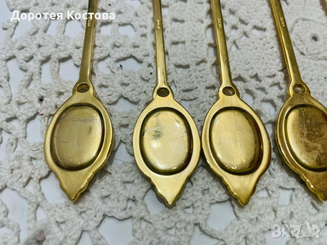 ROYAL ALBERT красиви позлатени лъжички от Англия, снимка 9 - Антикварни и старинни предмети - 52575073