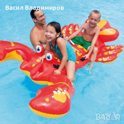 Надуваем омар 213см Intex Lobster Ride-On, снимка 6 - Надуваеми играчки - 53506717