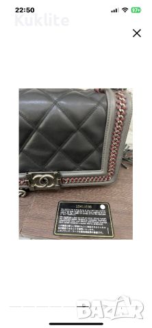 Chanel boy оригинална чанта, снимка 3 - Чанти - 45791018