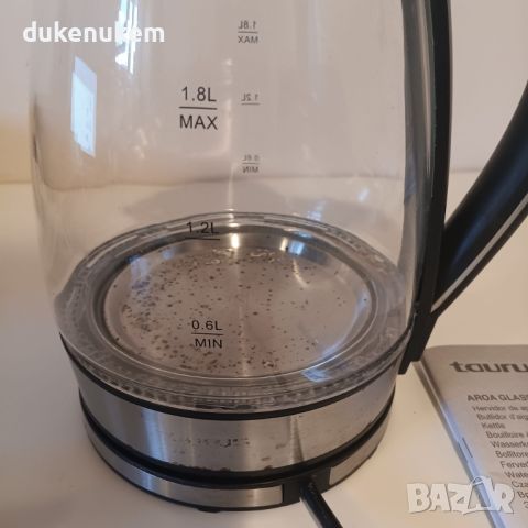 Електрическа кана Taurus Aroa Glass Kettle 1.8L, 2200W, снимка 9 - Кани - 46469242