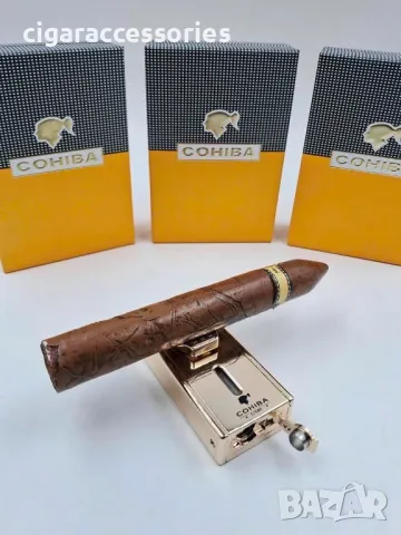 Cohiba запалка за пури с вградена резачка и пънч, снимка 2 - Запалки - 49063462