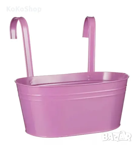 Кашпа за балкон-17х30х13.5 см./метална кашпа/кашпа за парапет