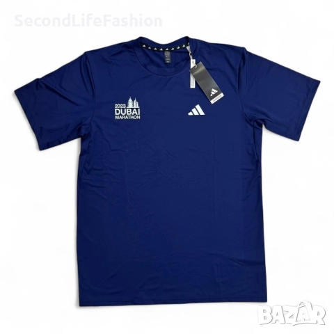 Мъжка тениска Adidas Performance Dubai Marathon 2023, нова с етикети, тъмносиня, размер M