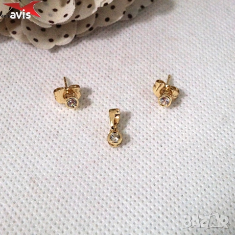 Комплект с 14К златно покритие 264186