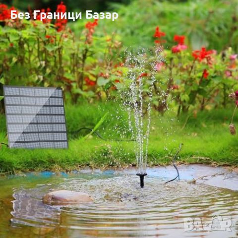 Нов Соларен фонтан с 6 накрайника за градина, езеро и декорация двор, снимка 3 - Други - 46453641