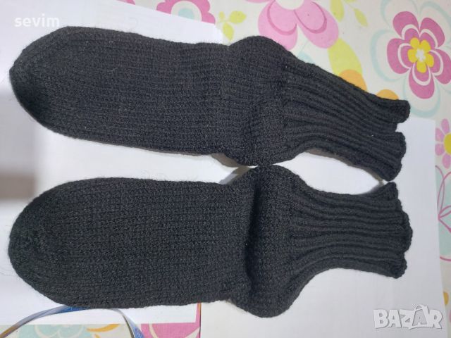 Мъжки вълнени чорапи и терлици ръчна изработка , снимка 3 - Мъжки чорапи - 45898043