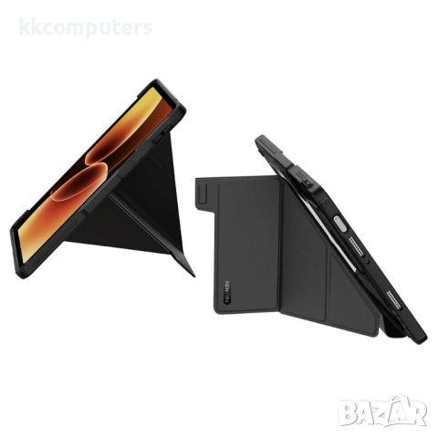 NILLKIN Bumper Leather Case Pro калъф за Xiaomi Pad 8 / 8 Pro със слайд капак за камера и Origami ст, снимка 4 - Калъфи, кейсове - 53188650