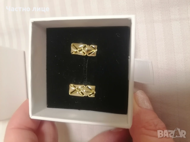 Нови позлатени дамски обеци , снимка 2 - Обеци - 53215683