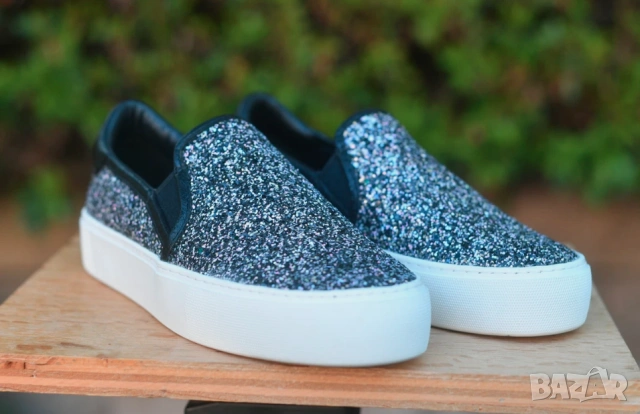 UggJass Chunky черни брокатени кецове номер 39 ,5, снимка 3 - Кецове - 54116164