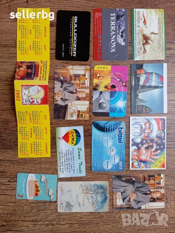 Стари календарчета, пощенски картички, жокери от карти, картинки лего, снимка 4 - Колекции - 22263211