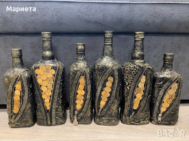 Декорирани бутилки, снимка 4 - Декорация за дома - 35716498